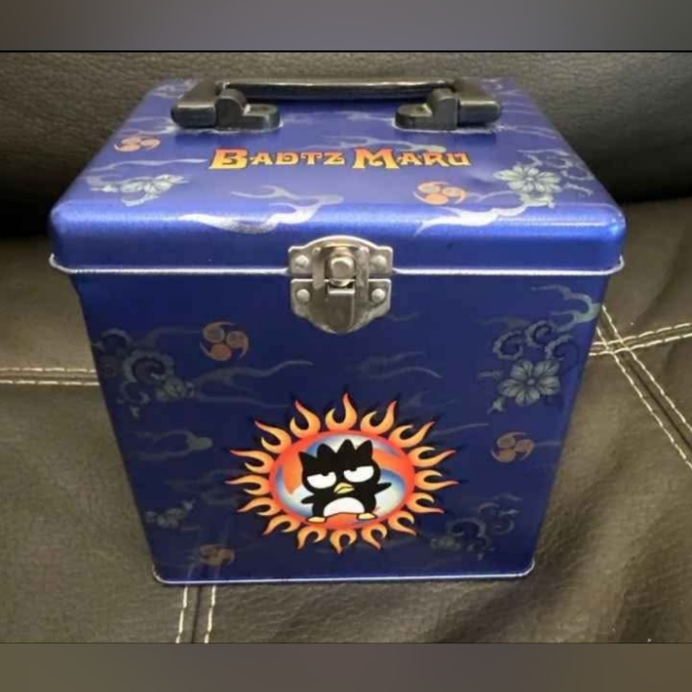 Vintage Sanrio Badtz-Maru Blue Metal Trinket/Storage Box